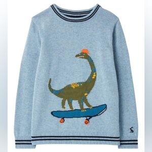NEW Joules Skateboarding Dino Sweater